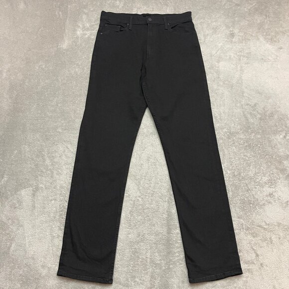MOTHER Black Stretch Denim High Waisted Rider Skimp Jeans Size 32 - Picture 1 of 14